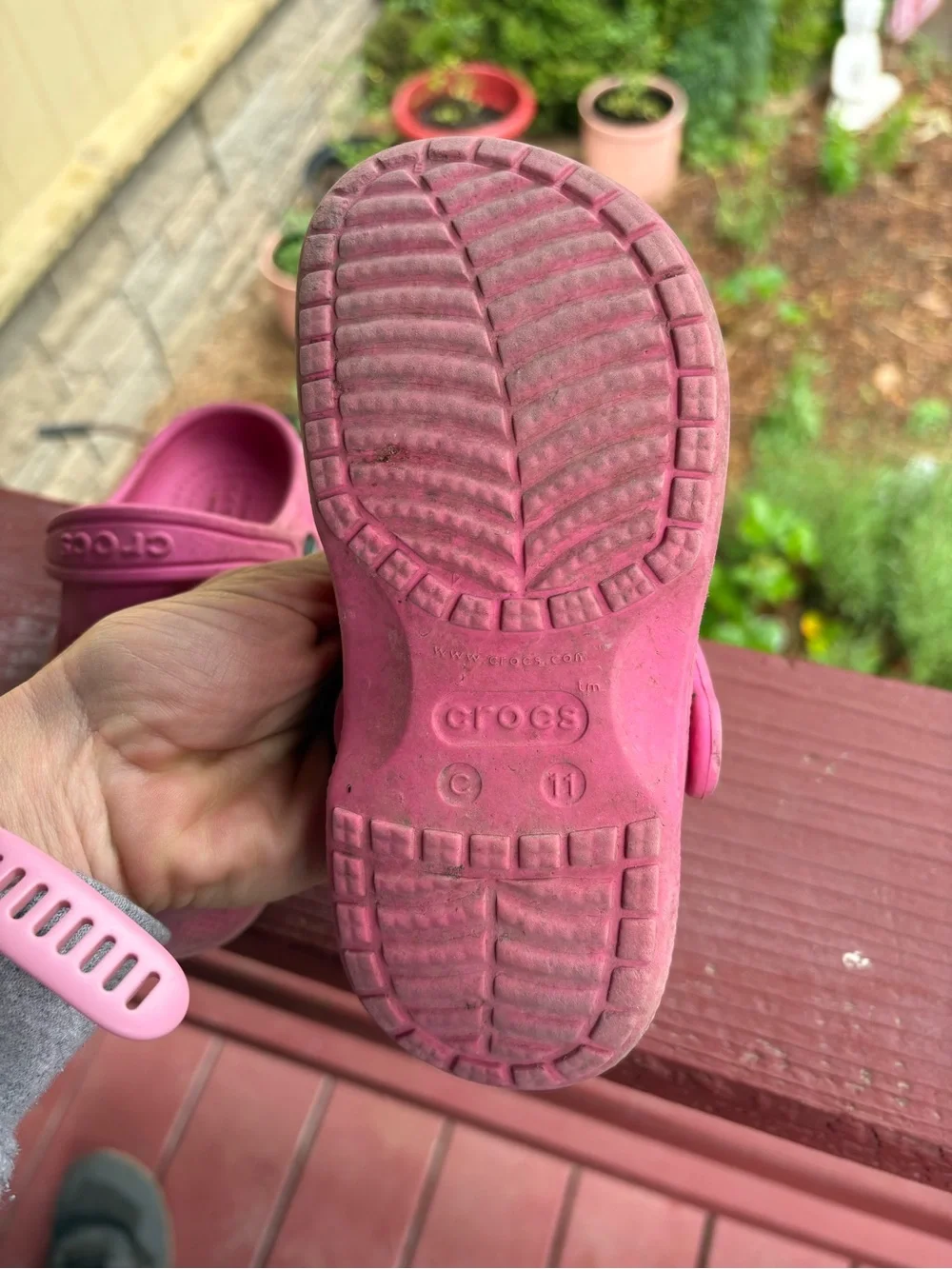 CROCS Kids Pink Classic Clogs with Charms